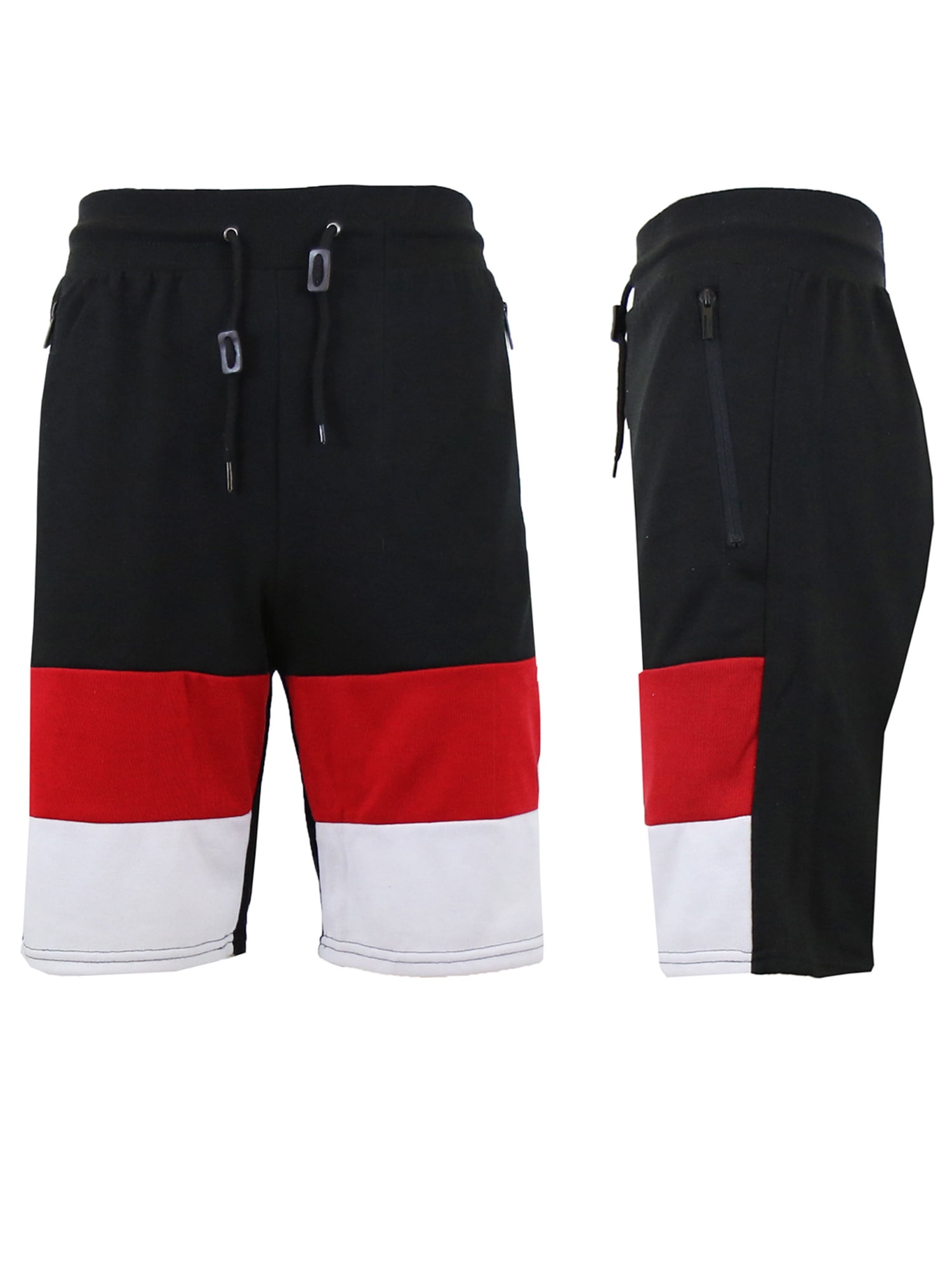 men's sweat shorts with zipper pockets