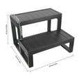 thumbnail image 3 of ToppiJoy 2-Step WPC Hot Tub Steps Universal Spa Steps Black Hot Tub Stairs Steps for Hot Tub Spa Stairs for Indoor or Outdoor 23.62*21.26*16.65in, 3 of 12