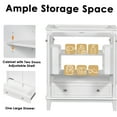 thumbnail image 4 of JERFIT 30 inch Freestanding Bathroom Vanity Base Only in White, Modern Storage Cabinet with 2 Doors, 1 Drawer, Adjustable Shelf for Undermount or Drop-in Sink, 4 of 8