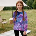 thumbnail image 5 of FUIALDOLG 2 Pack Girls Long Sleeve Shirts Horse Flower Soft Loose T-Shirts Crew Neck Layering Tees for Youth Teen Girls 13-14 Years, 5 of 6