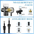 thumbnail image 5 of Handheld Bidet Sprayer for Toilet, Premium Stainless Steel Bathroom Bidet Sprayer Set for Baby Wash, Baby Cloth Diaper Sprayer, Shower Sprayer for Pet, Handheld Bidet Spray Water Kit for Self Cleaning, 5 of 8