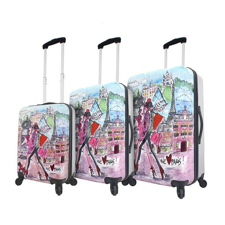 Mia Toro ITALY Izak-Paris 3-piece Lightweight Hardside Carry