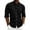 Black, variant on XUNKUSGA Long Sleeve Shirts for Men Regular Fit Soft Cotton Linen Mandarin Collar Button Down Dress Shirt Classic Striped Business Casual Mens Shirts with Pocket Black S