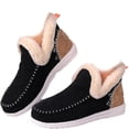 thumbnail image 5 of XIMIN Women's Thick Sole Flat Fluffy Faux Fur Lining Anti-Slip Slip on Loafer Snow Boots Winter Warm Casual Outdoor Activities Plush Short Booties, 5 of 8