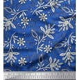 thumbnail image 1 of Soimoi Rayon Fabric Leaves & Floral Block Print Fabric by Yard 42 Inch Wide, 1 of 3