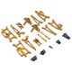 thumbnail image 2 of Piezas de Repuesto de Metal para Coches de Control Remoto 1/14, Carcasa de Dirección de Rueda Delantera Resistente, Piezas de Metal para Coches de con oro, 2 of 8