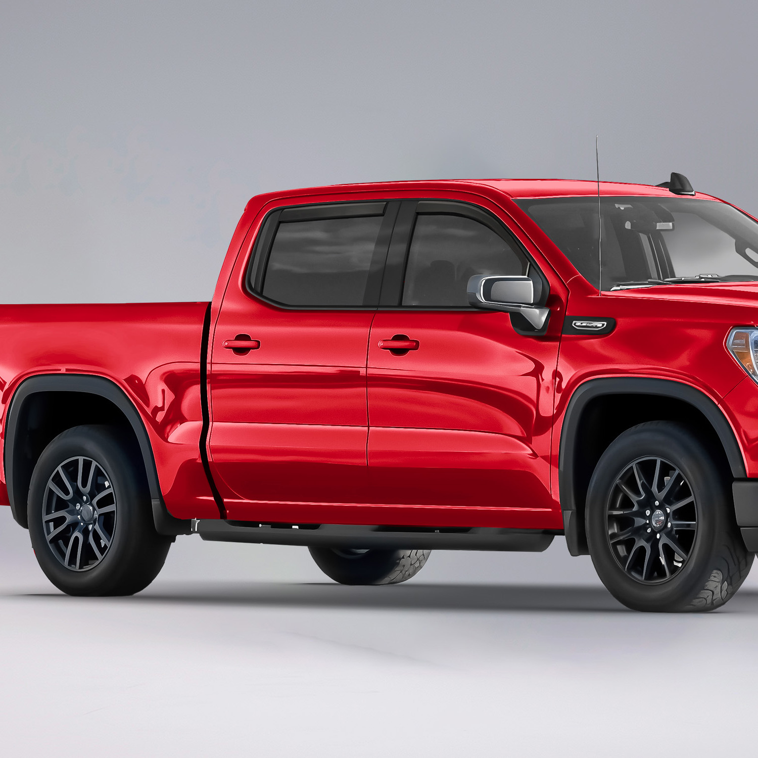 Voron Glass In-Channel Extra Durable Rain Guards for Trucks GMC Sierra 1500 2019-2026 Crew Cab, Window Deflectors, Vent Window Visors, 4 Pieces - 220089v