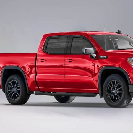 Voron Glass In-Channel Extra Durable Rain Guards for Trucks GMC Sierra 1500 2019-2026 Crew Cab, Window Deflectors, Vent Window Visors, 4 Pieces - 220089v