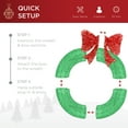 thumbnail image 4 of Best Choice Products 48in Pre-Lit Outdoor Christmas Wreath, LED Metal Holiday Decor w/ 140 Lights, Bow - Green/Red, 4 of 7