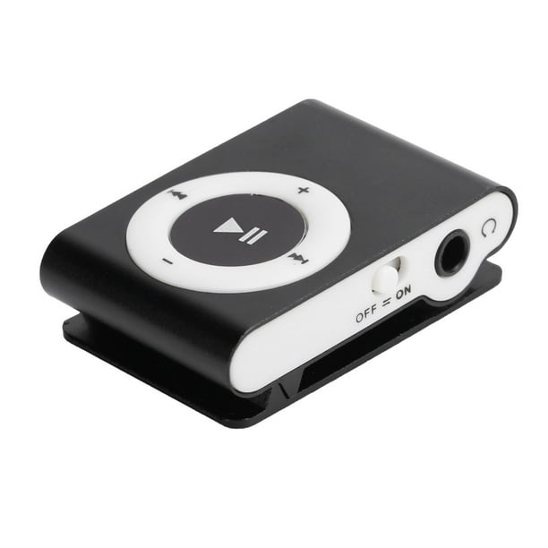 Mini MP3 Reproductor de Medios de Música Digital Portátil con Diseño de Clip Trasero Reproductor MiniMP3 con Clip Trasero con Auricular y Cable USB