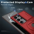 thumbnail image 5 of Decase for Samsung Galaxy S24 Ultra Military Grade Protection Case,Compatible with MagSafe,Built-in Rotation Ring Holder Stand,with Slide Camera Lens Protector,Slim Anti-Scratch Shockproof Cover,Red, 5 of 6
