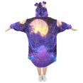 thumbnail image 2 of FORMRS Wearable Blanket Hoodie with Sleeves for Kids Cozy Flannel Sweatshirt, Blue Road, 2 of 7