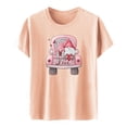 thumbnail image 4 of Meichang T-Shirts de la Saint-Valentin pour Femmes, T-Shirt Graphique Cœur d'Amour, Manches Courtes, Col Rond, Décontracté, Blouses, Joyeuse Saint-Valentin, 4 of 5