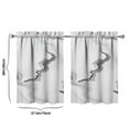 thumbnail image 4 of Vintage Grey Marble Tier Kitchen Curtains for Bathroom Living Rod Pocket Window Drapes 28"x36" 2 Panels Window Treatment Tiers, 4 of 4