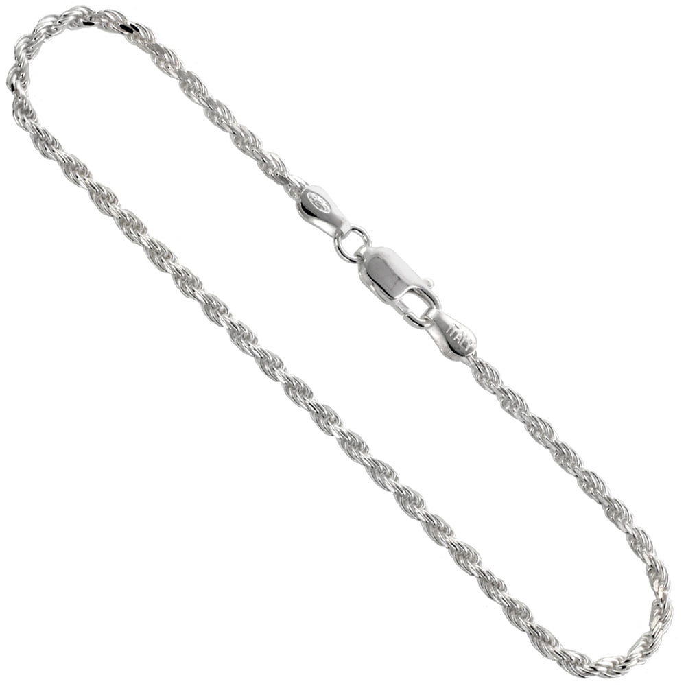 .925 Sterling Silver Herringbone 1.4mm Link Chain Fashion Rope Italian Necklace 
