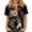 Black(Floral Print), variant on Womens Tops Trendy Short Sleeve Casual Retro Floral Print Summer Blouses Tops for Women Trendy Button V-Neck Business Work Shirts Black L