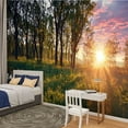 thumbnail image 2 of Peel and Stick Wallpaper glade forest forest glades Modern Art Wall Mural Decor Self Adhesive and Removable 100in x 144in, 2 of 8
