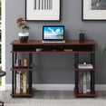 thumbnail image 5 of Convenience Concepts Designs2Go No Tools Student Desk with Shelves, Cherry/Black, All Ages - 30" Height, 5 of 7