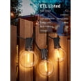 thumbnail image 2 of Outdoor String Lights 300FT(3X 100FT), Patio Lights Outdoor 150+6 Shatterproof Edison Plastic Bulbs, Connectable Waterproof Bistro Hanging Lights for Patio, Porch,Backyard, 2 of 11