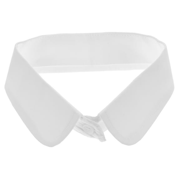 OUNONA Comfortable White Chiffon Detachable Collar Unisex Accessory for Fashion and Style