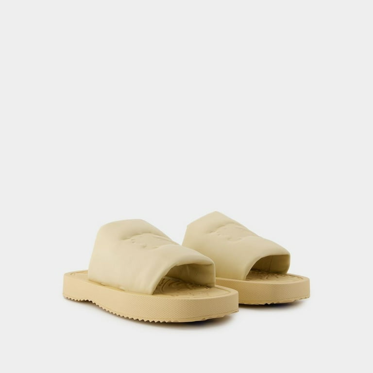 【関税&送料込み】Burberry Lf Knight Slab Sandals Burberry Lf Knight Slab Sandals- Leather - Beige Neutrals