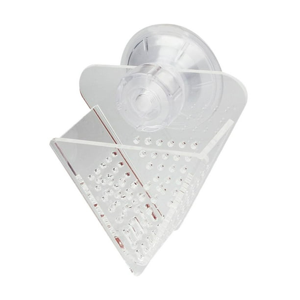 Comedero para peces, transparente, acrílico, triangular, práctico y fácil de usar, para acuario, resistente y pequeño, para alimentos congelados.