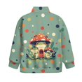 thumbnail image 5 of Uorisanigo Girls Half Zip Pullover Sweatshirt Oversized Athletic Tops Mushroom Frog Long Sleeve Pullover Top Kids Quarter Zipper Cropped Sweatshirt for Sports and Daily Wear, 5 of 7