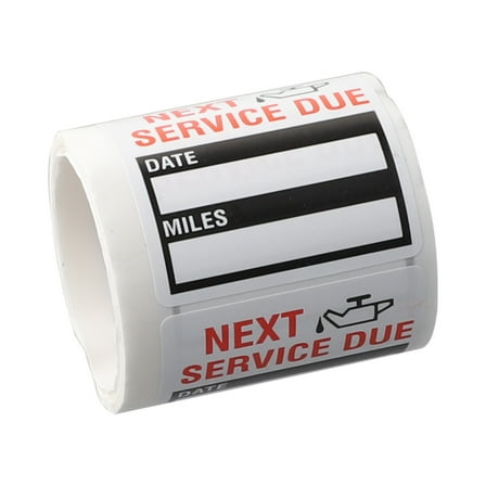 100Pcs Oil Change Sticker ,100Pcs/Roll Auto Service Reminder Sticker Roll Fangkenuo