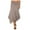 Khaki, variant on Womens Skirts,Skirts for Women,Women's Flowy Handkerchief Hemline Midi Skirt Black XL
