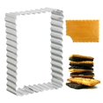 thumbnail image 4 of Shortbread Cookie Steel Fluted Rectangle Cookie and Cake Mold Biscuit V5V6, 4 of 5