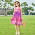 thumbnail image 6 of Cethrio Girl's Summer Dresses, Sleeveless Gifts A-Line Casual Dresses Holiday Dresses Pink Size 11-12T, 6 of 7