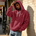 thumbnail image 3 of Zip Up Hoodie Men Polar Fleece Hooded Sweatshirt Mens Drawstring Long Sleeve Fall Fashion Streetwear, 3 of 7