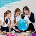 thumbnail image 3 of Amylove 13'' Illuminated World Globe with Stand 720Â°/360Â° Rotation Rewritable Light Up Globe for Kid World Map for Interactive Learning Light with Base Lamp LED Decor(Classic), 3 of 6