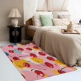thumbnail image 3 of Cherry Area Rug for Bedroom - 4x6 Rug, Preppy Pink Soft Non Silp Machine Washable Rugs, Fruit Girls Low Pile Large Floor Carpet for Living Room Dining Room College Dorm, 3 of 7