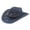 Navy Blue, variant on HEVIRGO Cowboy Hat Classic Vintage Hollow Out Unisex Curled Edge Wide Brim Men Sun Hat Fishing Hat
