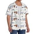 thumbnail image 2 of PAYOHTO Cute Dogs Bones Kids Mens Hawaiian Casual Short-sleeved Shirt Tropical Summer Beach Button Down Shirts, 2 of 7