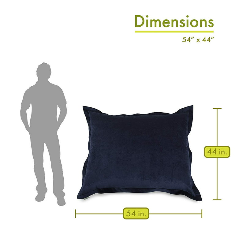 Majestic Home Goods Indoor/Outdoor French Quarter Large Pillow, Navy Blue