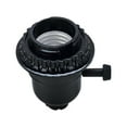 thumbnail image 3 of Aspen Creative 21311-11, Phenolic 2-Way Lamp Socket with Turn Knob Switch in Black, 3 of 3