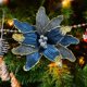thumbnail image 4 of Árbol de Navidad Decoraciones Paño Simulación Flores 28 cm Rojo Rosa Blanco Azul Verde, Decoraciones de Navidad para el Regalo de Fiesta de Boda Del Hogar, 4 of 7
