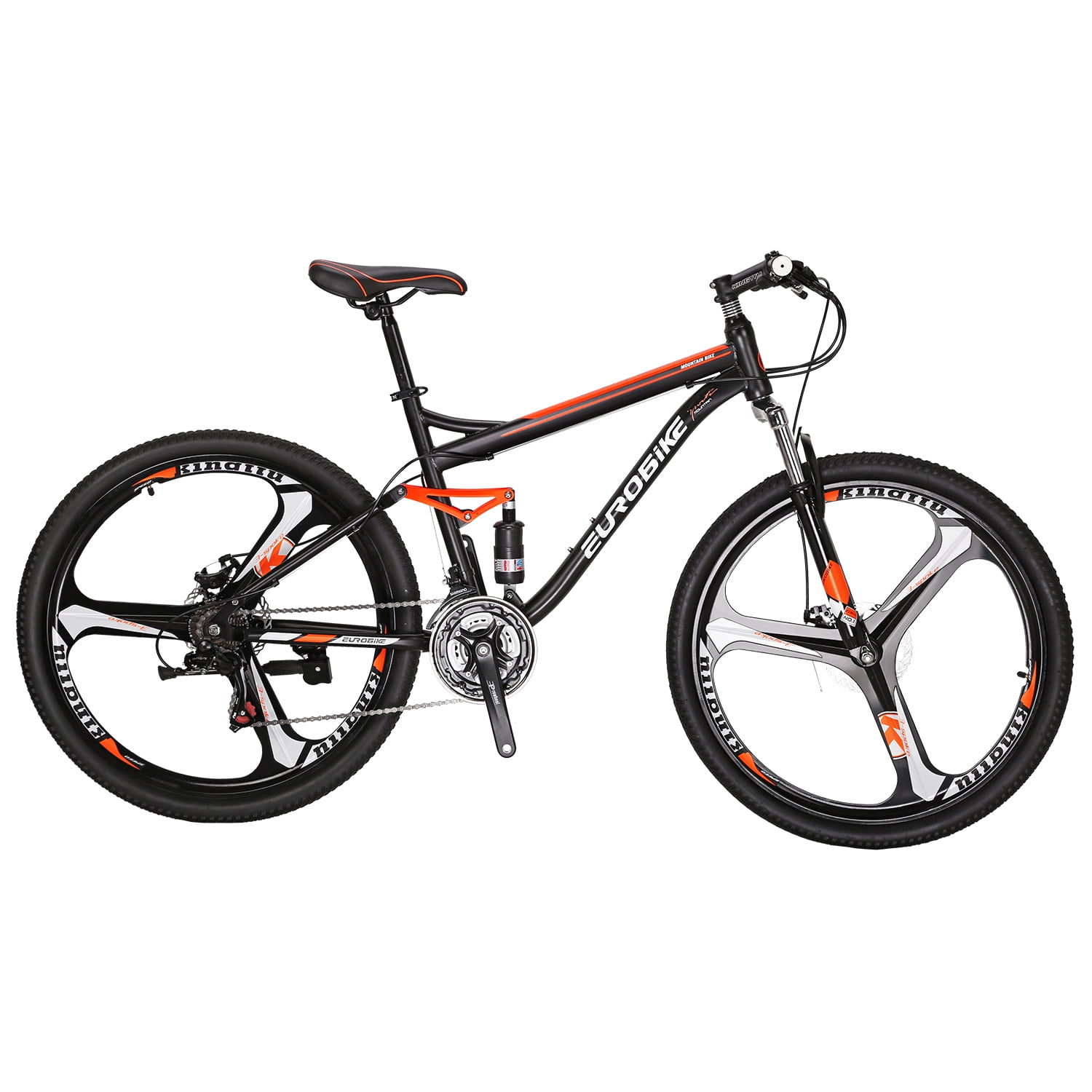 Mountain Bike Full Suspension Mountain Bike 27.5 Inch Wheels 21 Speed Dual Disc Brakes Full Suspension Aldult for Mens Women Bicycle 3 Spoke Orange Walmart