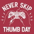 thumbnail image 2 of Men's Lost Gods Never Skip Thumb Day  Graphic Tee Red Heather 2X Large, 2 of 5