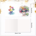 thumbnail image 2 of 6pcs Diamond Art Painting Kit Greeting Card, Rainbow Colour Big Eye Chick 5D DIY Special Shape Diamond Greeting Card Creative Gift, Christmas Thanksgiving Greeting Card Congratulation, 2 of 8