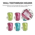 thumbnail image 6 of 6Pcs Home Bathroom Wall Toothbrush Stand Suction Cup Design Toothbrush Holder, 6 of 7
