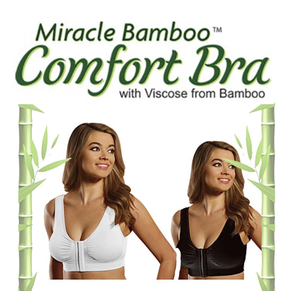 Miracle Bamboo Comfort Bra Deluxe Lift Support Front Closure