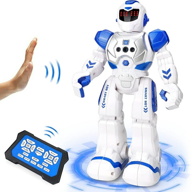 Bleu-Robot électronique pour enfant, jouet intelligent à