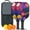 Black-4, variant on Pickleball Paddles Set Of 2, Fiberglass Surface, Tropical Jungle Print, 4 Balls & Bag