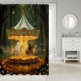 thumbnail image 2 of Manfei Magic Ghost Shower Curtain 72Wx72L,Happy Halloween Bathroom Curtain, 2 of 5