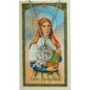 Pewter Saint St Dymphna Medal with Laminated Holy Card, 3/4 Inch