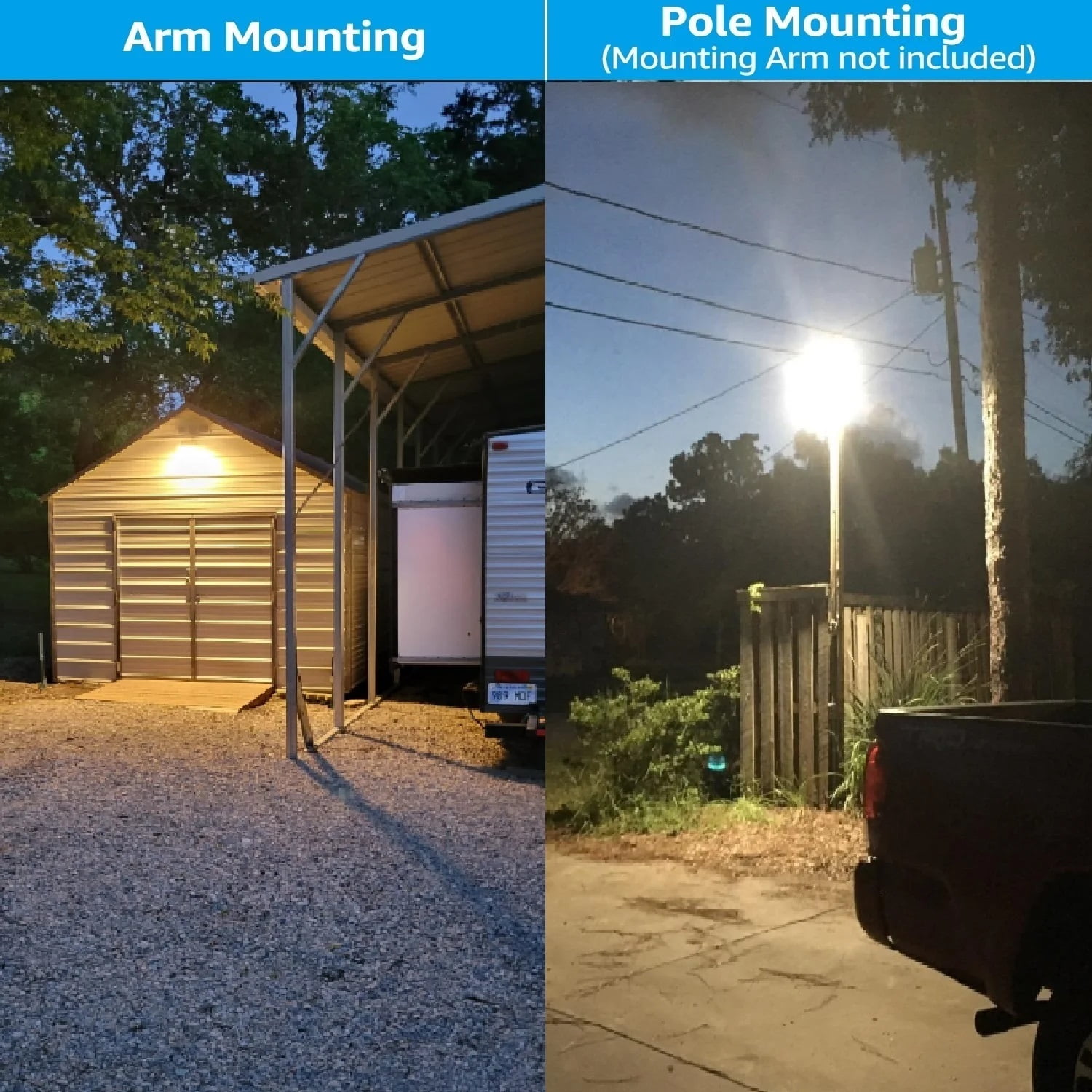 2 Pack LED Barn Light, Dusk to Dawn Flood with Photocell, Outdoor Security Area Lights Lighting, ETL & FCC Listed, IP65 Waterproof, Aluminum Housing, 110-277V, 3000K Warm White