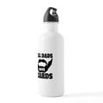 thumbnail image 3 of CafePress - Real Dads Have Beards Stainless Water Bottle 1 - Stainless Steel Water Bottle, Sports Bottle, 1.0L, 3 of 5
